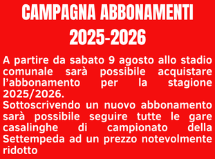 CAMPAGNA ABBONAMENTI 1 CAMPAGNA ABBONAMENTI 1