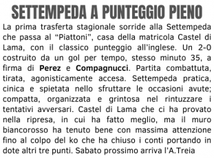 Settempeda a punteggio pieno Settempeda a punteggio pieno