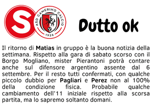 I convocati Settempeda Camerino I convocati Settempeda Camerino