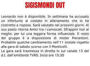 SIGISMONDI OUT SIGISMONDI OUT