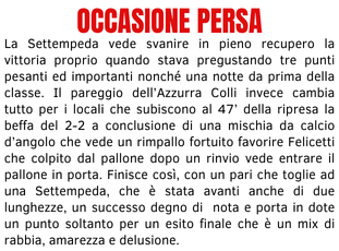 SETTEMPEDA - A.A.COLLI 2-2 SETTEMPEDA - A.A.COLLI 2-2