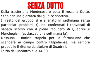 SENZA DUTTO SENZA DUTTO