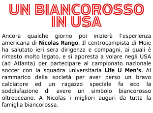 UN BIANCOROSSO IN USA