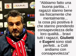 DICHIARAZIONI POST MATCH