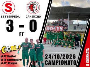 SETTEMPEDA-CAMERINO 3-0